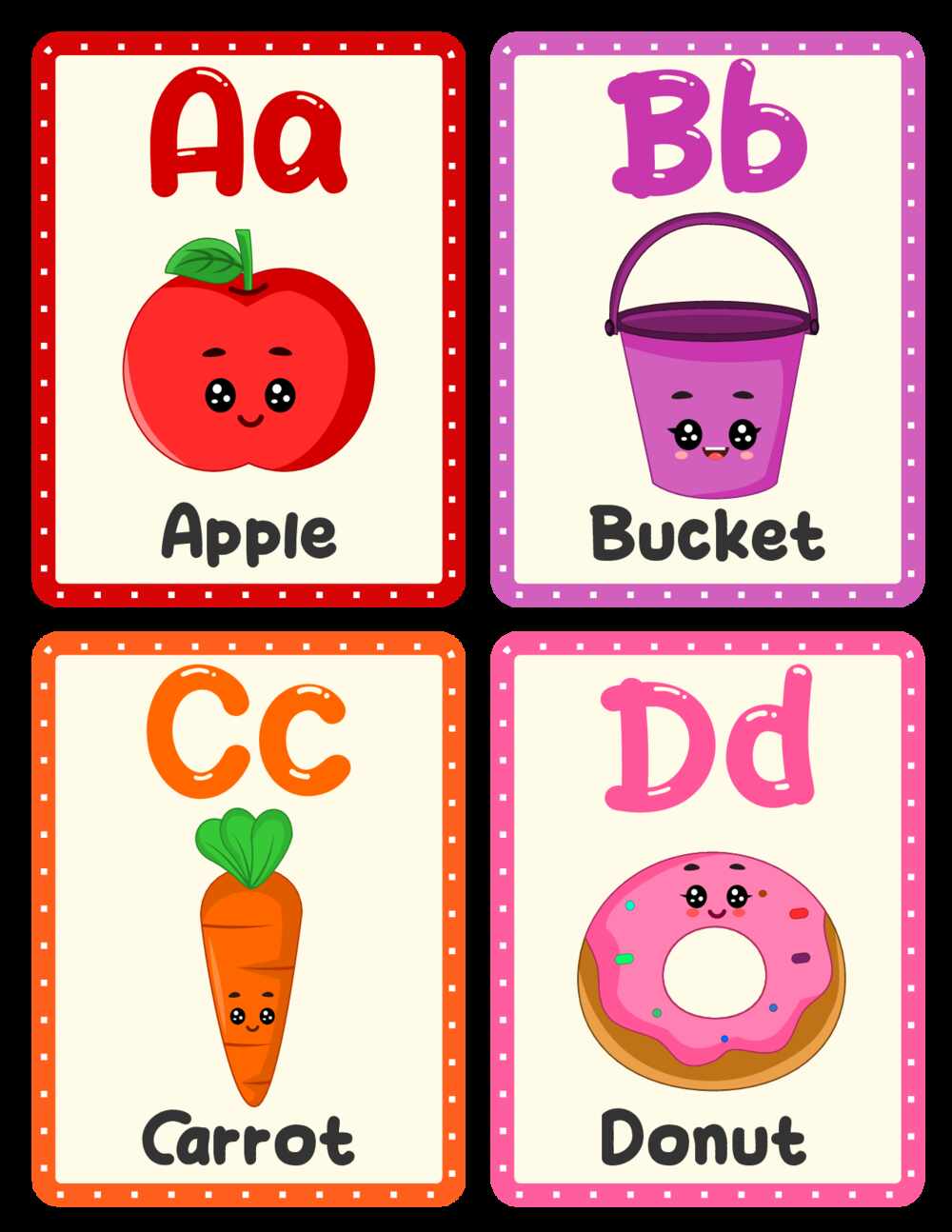 Alphabet flashcards for kids
